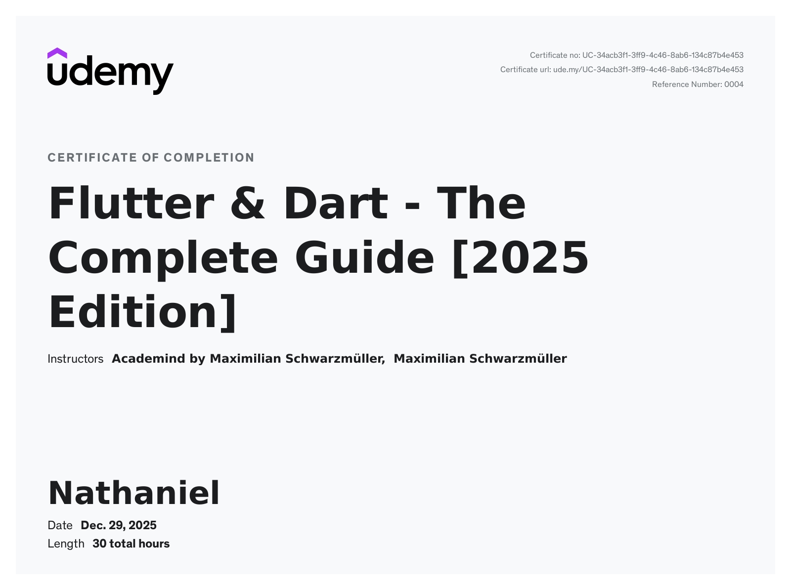 certificate / profile